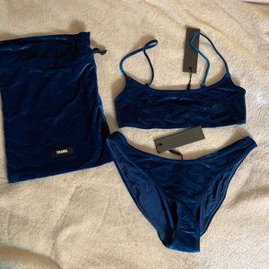 Triangl Blue Suede Bikini Set 🦋